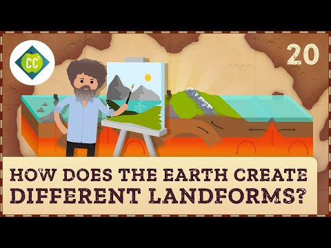 How were landforms created?