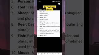 Do you know these singular and plural nouns? #pluralnouns