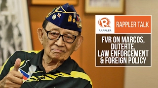 Rappler Talk: FVR on Marcos, Duterte, law enforcement and foreign policy