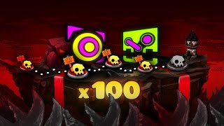 Geometry Dash 100 LIVES CHALLENGE! (Ft. Technical)