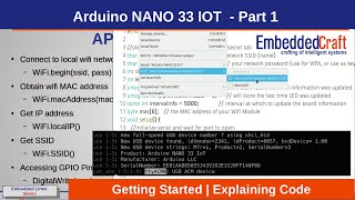 Arduino NANO 33 IOT, Getting Started and Explaining Code - Part 1