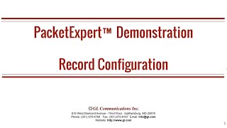 PacketExpert - Record Configuration