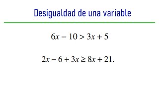 1. Desigualdades de una variable