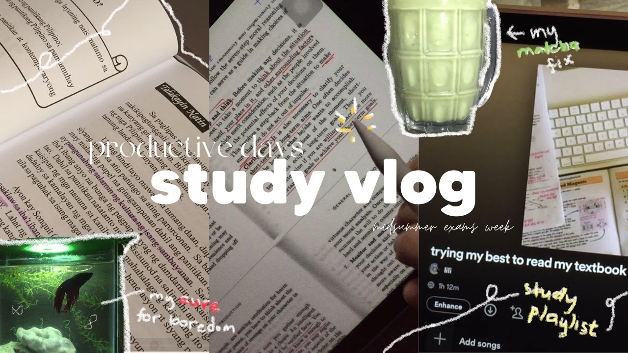 Study Vlog рџ Productive Days Midsummer Exams Self Date Youtube