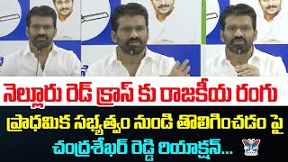 నెల్లూరు రెడ్ క్రాస్ కు రాజకీయ రంగు...! చంద్రశేఖర్ రెడ్డి ప్రెస్ మీట్ | నెల్లూరు రెడ్‌క్రాస్ చైర్మన్