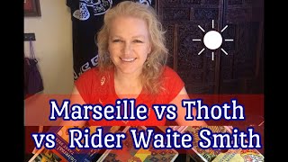 Marseille vs Thoth vs Rider-Waite-Smith - overview of differences in the tarot systems