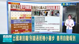 善用自動報到最便利! 端午連假出國潮回籠 估每日13萬人次超越春節.清明 別錯過班機小撇步報你知｜主播 廖婕妤｜【台灣要聞】20230616｜三立iNEWS