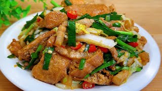 Cook Stir-fried Pork 💯 tofu and Chinese chives in this way ❗ it is simple and delicious❗😋 addicted ❗