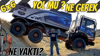 6X6 | 6x6'lar arazide tozu dumana kattı | 15.8lt V10 ne yaktı?