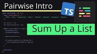 Learn to Code: Sum Up a List