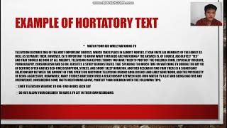 THE EXPLANATION OF HORTATORY TEXT