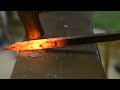 blacksmithing forging a pair of fireplace tongs