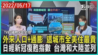 【TVBS國際+談全球】外來人口+通膨 這城市全美住最貴 日經新冠復甦指數 台灣和大陸並列TVBS新聞 2022.05.17