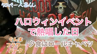 【５０代一人暮らし】ハロウィンイベントで熱唱した日／夕食はロールキャベツ／ぐんまフラワーパーク