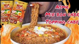 PEDASNYA DOUBLE!!! ASMR MIE BON CABE RAMEN PEDAS LEVEL 30 TOPPING CABE | ASMR INDONESIA