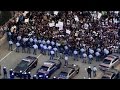 Demonstrators raise their voices against police brutality
