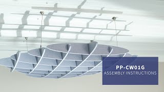 PP-CW01G Acoustic Ceiling Waffle Panel Assembly by VIVO