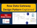 Row Data Gateway Design Pattern Explained