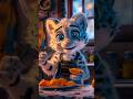 Snow Leopard wants Juice, but has no money… #ai #cat #cute #funnyvideo #disney #funny #cartoon