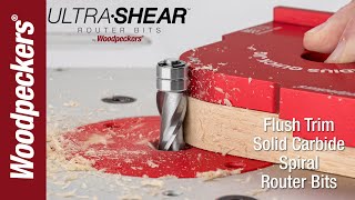 Ultra-Shear Solid Carbide Spiral Flush Trim Bits | Woodpeckers Woodworking Tools