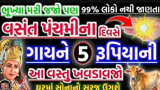 ભૂખ્યા મરી જજો પણ વશંત પંચમીના દિવસે ગાય ને ₹5 રૂપિયાની આ વસ્તુ જરૂરથી ખવડાવી દેજો || vastu tips