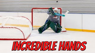 WHL Hockey Goalie With Incredible Hands