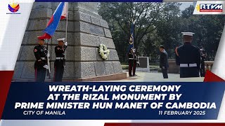 Wreath-laying Ceremony at the Rizal Monument by Prime Minister Hun Manet of Cambodia