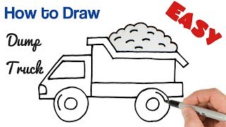How to Draw a Dump Truck for Kids Easy Drawing