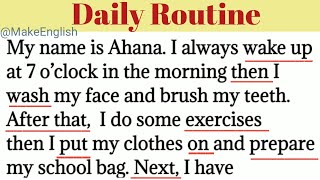 Daily Routine In English With Odia Meaning/englishreadingparagraph/How to Read English \u0026 Speak Eng