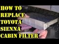 How to Replace the Cabin Air Filter on a Toyota Sienna Minivan (Step-by-Step Guide)