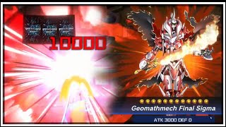 Unaffected by True King of All Calamities! 10,000 Damage! Geomathmech Final Sigma! [Master Duel]