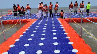 floating bridge tanur ഇനി കടലിലൂടെ നടക്കാം താനൂർ തൂവൽ തീരം ഒരാൾക്ക് ചാർജ് 120 രൂപ മാത്രം