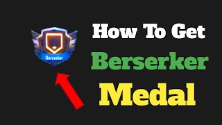 How To Get Berserker Medal COD Mobile | How To Get Fast Berserker Medal Cod Mobile