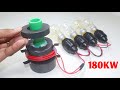 Light Bulb 180KW 220V Free Energy Electricity Generator With Copper Wire Magnet Activity