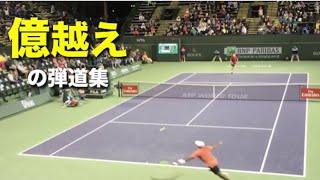 【テニス】億越えのトッププロの弾道が異次元であることが分かる弾道集【神業】