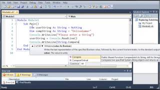 Visual Basic - 23 - Comparing Strings