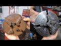 Restoring a vintage 4 jaw lathe chuck with electrolysis and hard work