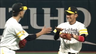 【プロ野球パ】大一番で光る今宮の守備力！ダイビングキャッチで残りはアウト3つ  2015/10/16 H-M