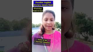 Subscribe to my channel- Possible English \u0026 Grace Amala Rani #youtubeshorts