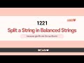 leetcode - 1221 Split a String in Balanced Strings JavaScript Solution