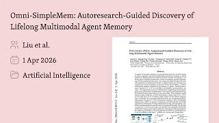 Omni-SimpleMem: Autoresearch-Guided Discovery of Lifelong Multimodal Agent Memory