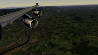 X-Plane  Munich to Geneva with Flight Computer and ILS