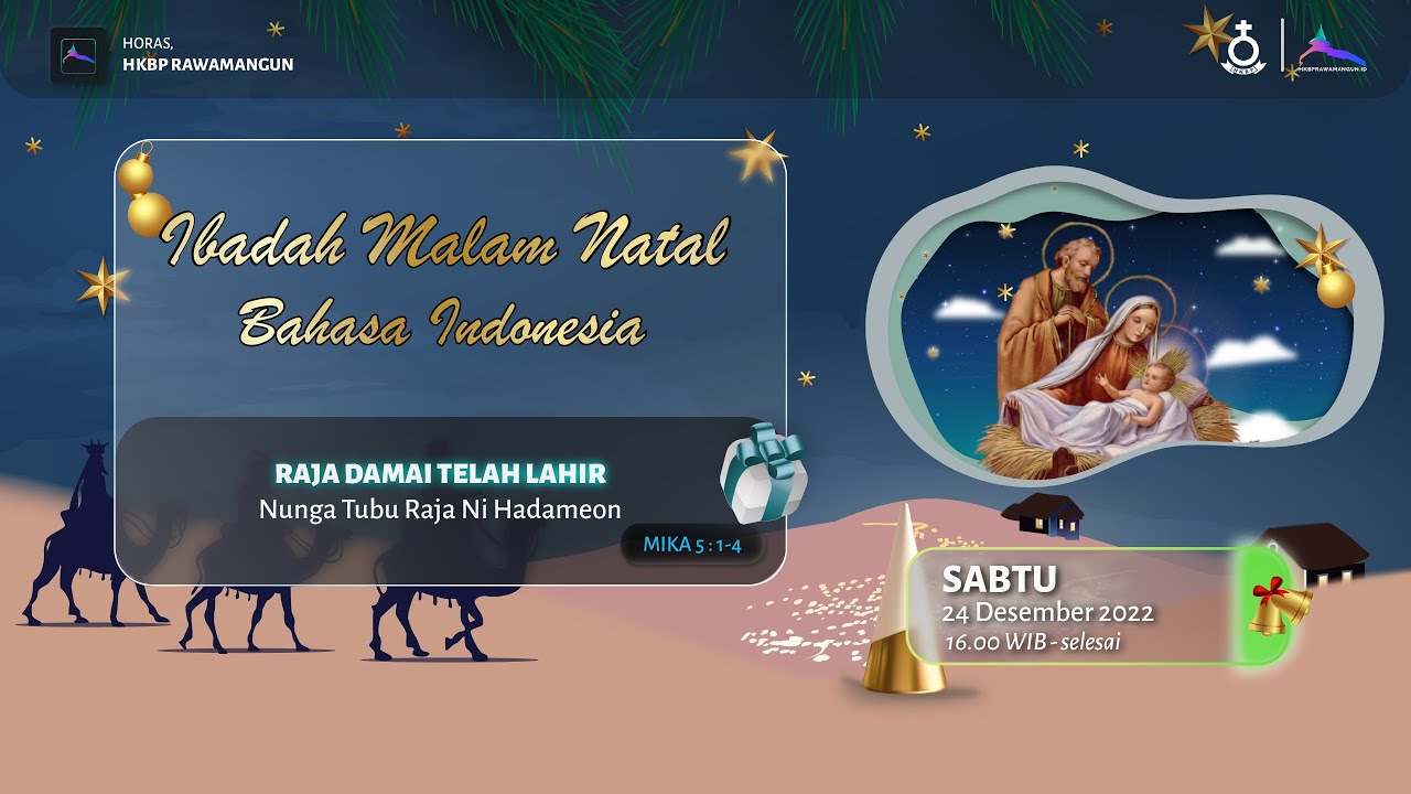 IBADAH MALAM NATAL (BAHASA INDONESIA) - 24 DESEMBER 2022 - YouTube