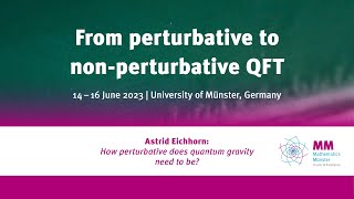 Astrid Eichhorn: How perturbative does quantum gravity need to be?