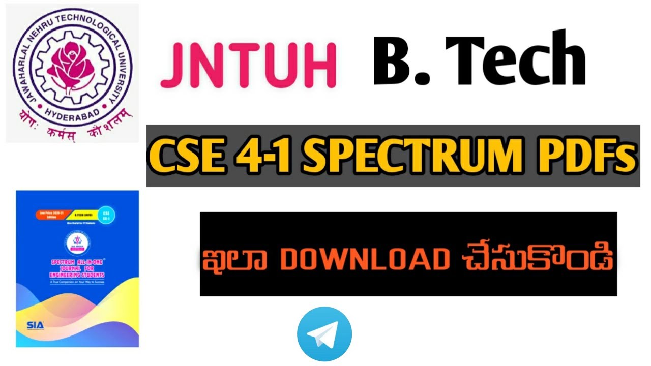 Jntuh B. Tech Cse 4-1 Spectrum Pdfs|jntuh B. Tech Spectrum Pdfs ...