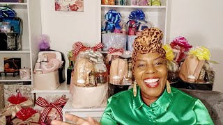 Dollartree Giftbaskets! Come see my makeup bag gifts! #dollartree #giftbaskets #spabasket #makeupbag