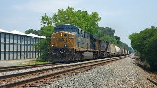 YN3b DC Gevo leads a fair sized CSX F741-26 into Cary, NC (5/26/21)