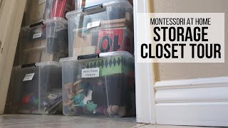 MONTESSORI AT HOME: Storage Closet Tour (Montessori Materials for 0-3 Years)