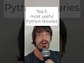 Top 5 most useful Python libraries #shorts