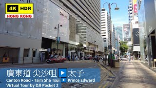 【HK 4K】廣東道 尖沙咀▶️太子 | Canton Road - Tsim Sha Tsui ▶️ Prince Edward | DJI Pocket 2 | 2021.11.18